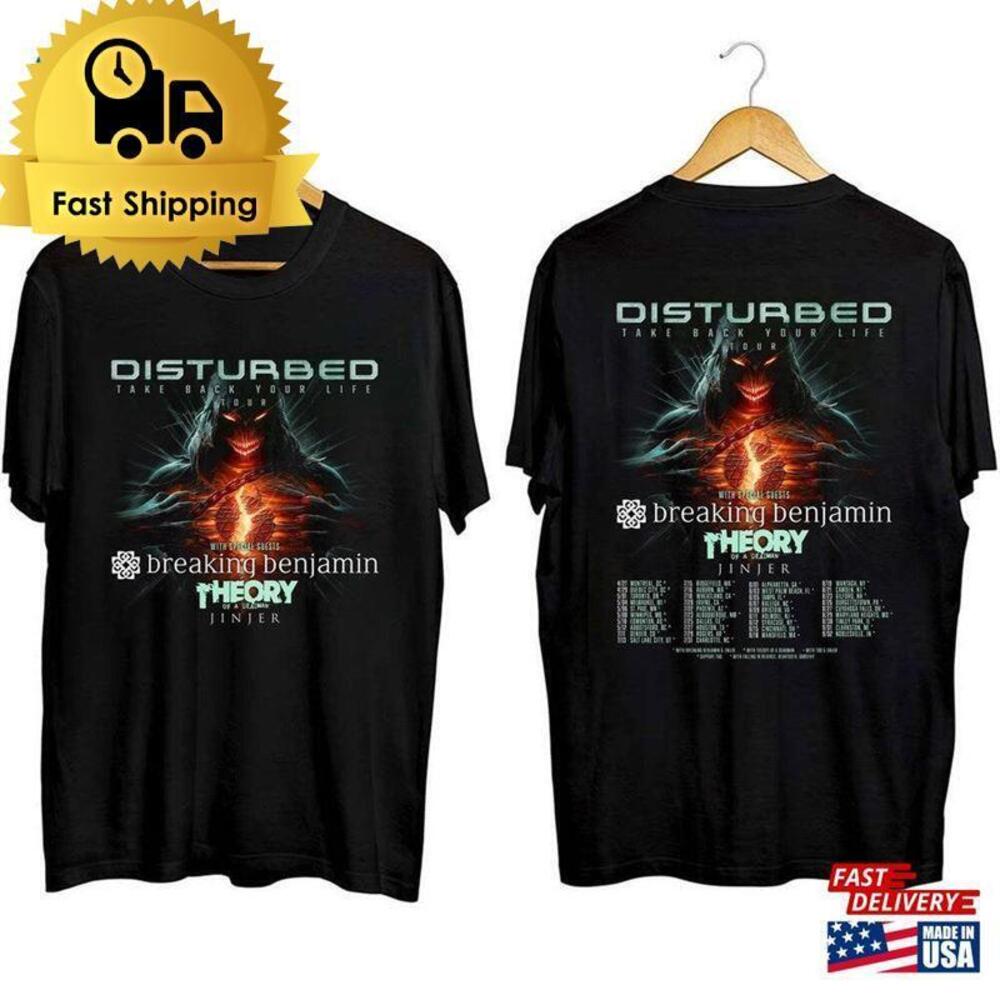 Take Back Your Life Tour Shirt Disturbed Band Fan World  Classic 2 Sided